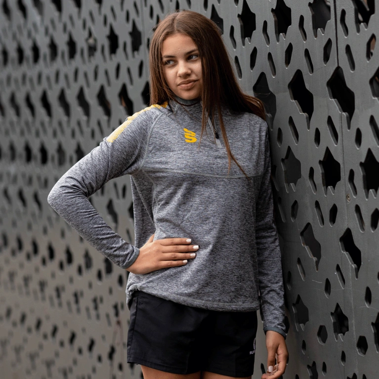 1/4 Zip Dual Performance Top :  Marl