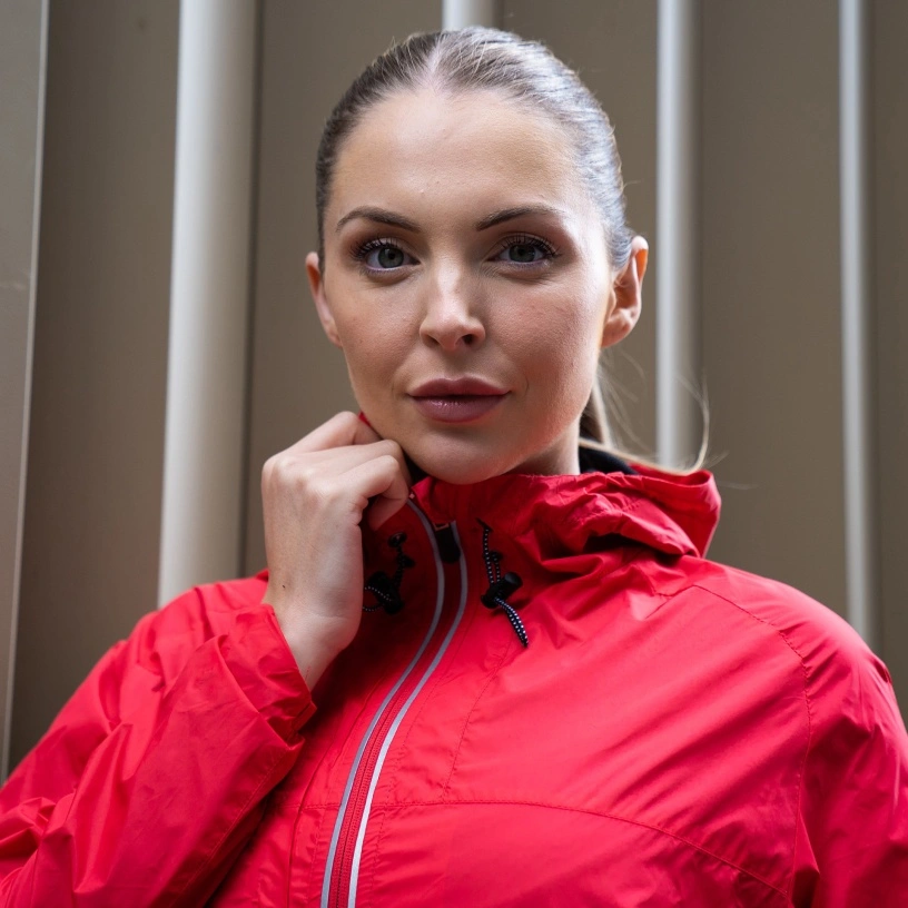 Dual Full Zip Training Jacket : Red