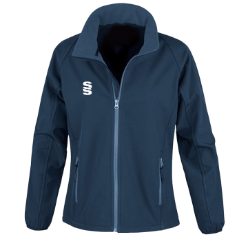 Female Core printable softshell jacket -Navy