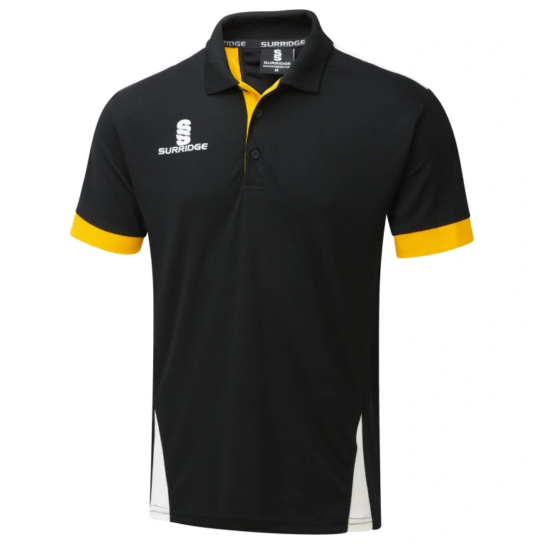 Blade Polo Shirt : Black/Amber/White