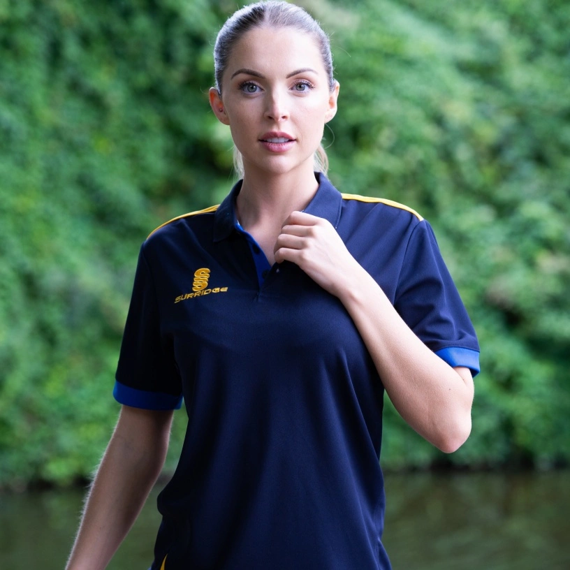 Blade Polo Shirt : Navy / Royal / Amber