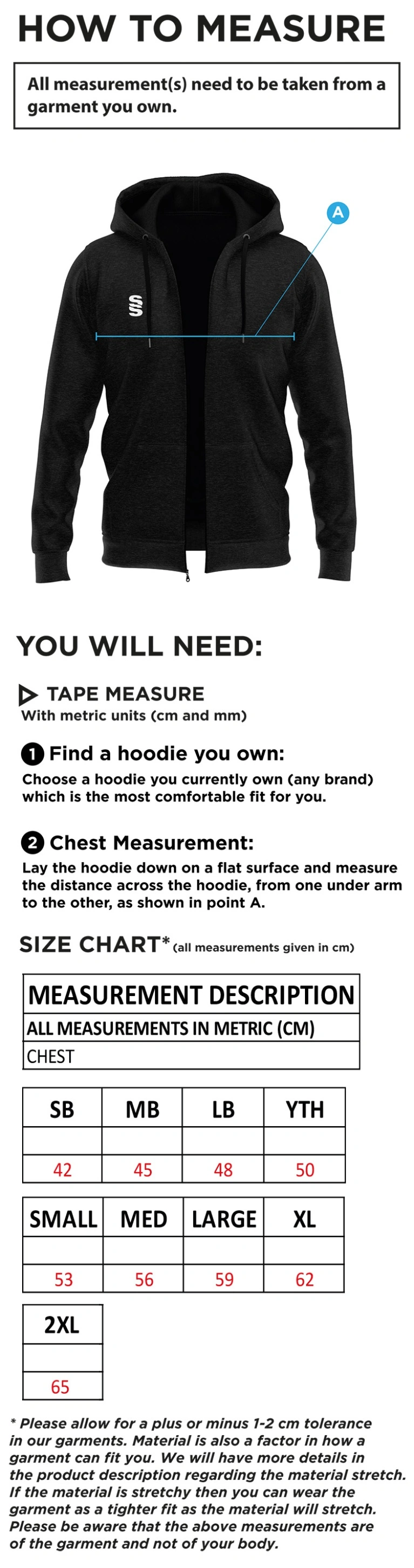 Dual Full Zip Hoody : Grey Marl - Size Guide